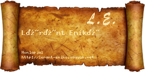 Léránt Enikő névjegykártya